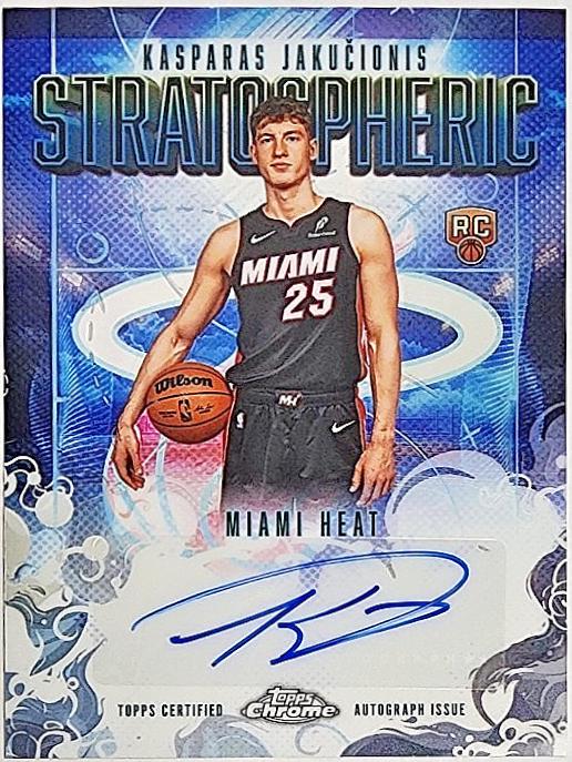 2025 Topps Chrome Stratospheric Signature Rookie Kasparas Jakucionis #SMR-KJ card