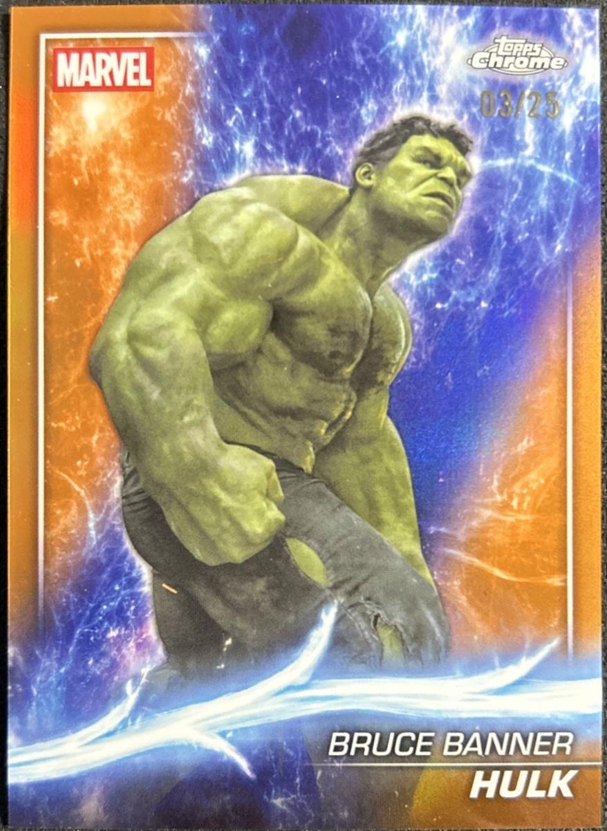 2025 Topps Chrome Studios Hulk [Orange Refractor] #27 card