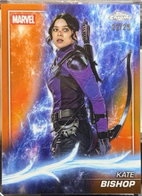 2025 Topps Chrome Studios Kate Bishop [Orange Refractor] #128 card
