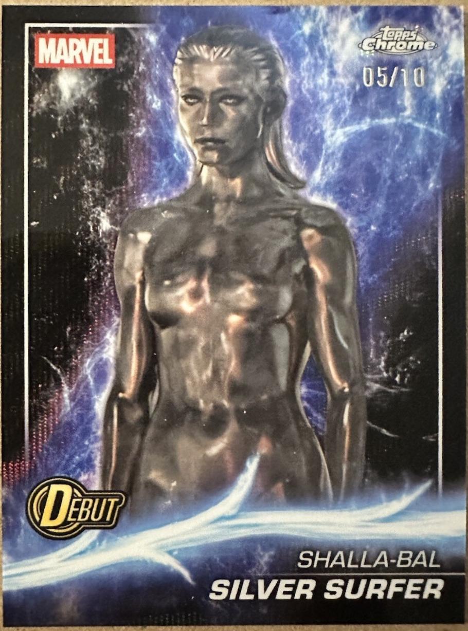 2025 Topps Chrome Studios Silver Surfer [Black Wave Refractor] #198 card
