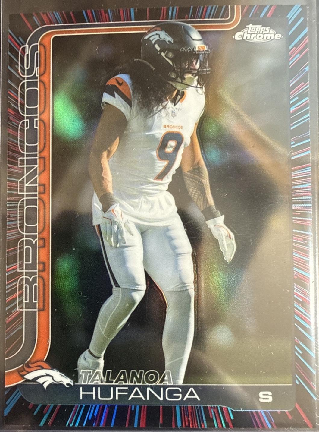 2025 Topps Chrome Talanoa Hufanga [Neon Pulse Refractor] #94 card
