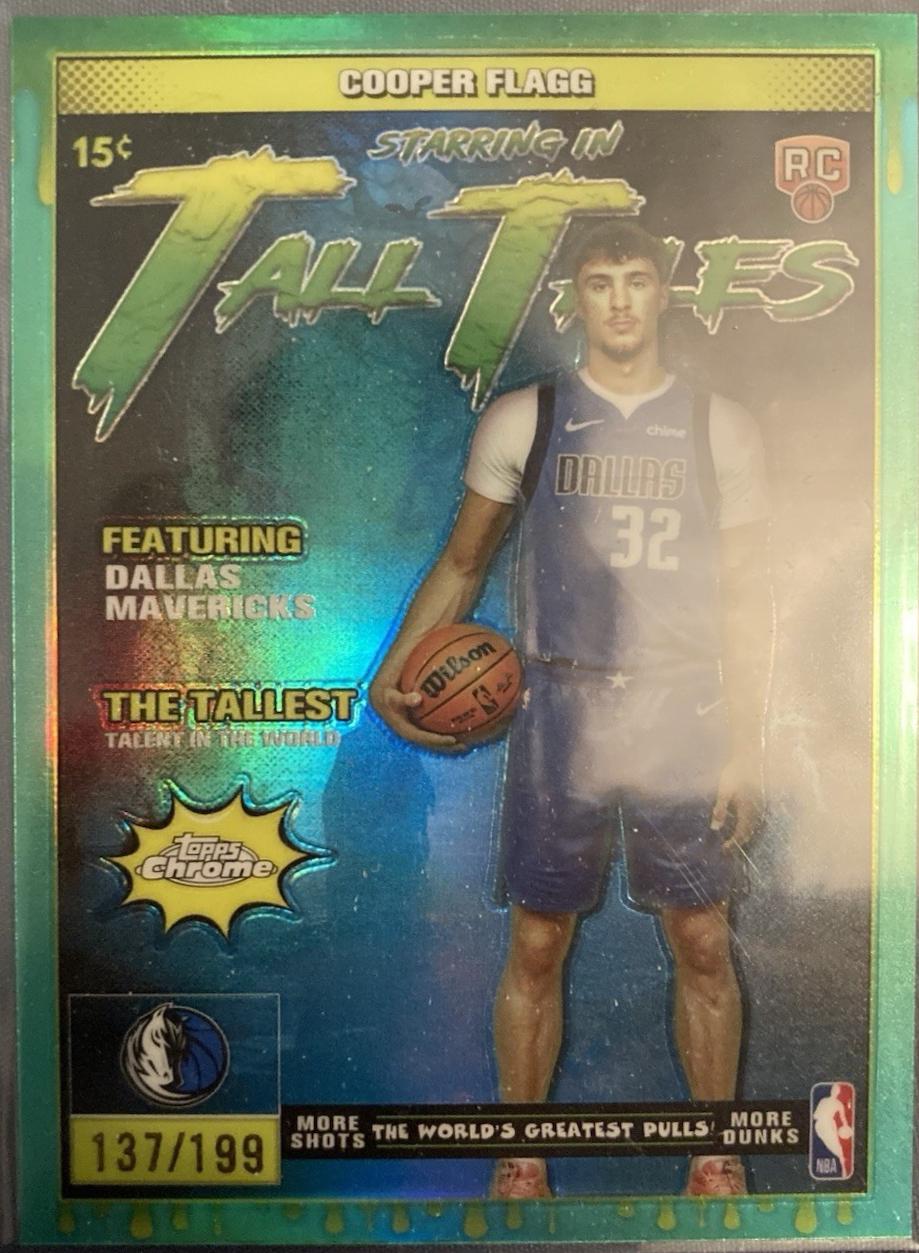 2025 Topps Chrome Tall Tales Cooper Flagg [Refractor Aqua] #TT-16 card