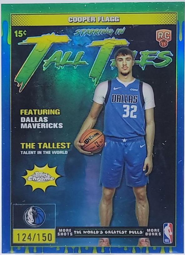 2025 Topps Chrome Tall Tales Cooper Flagg [Refractor Blue] #TT-16 card