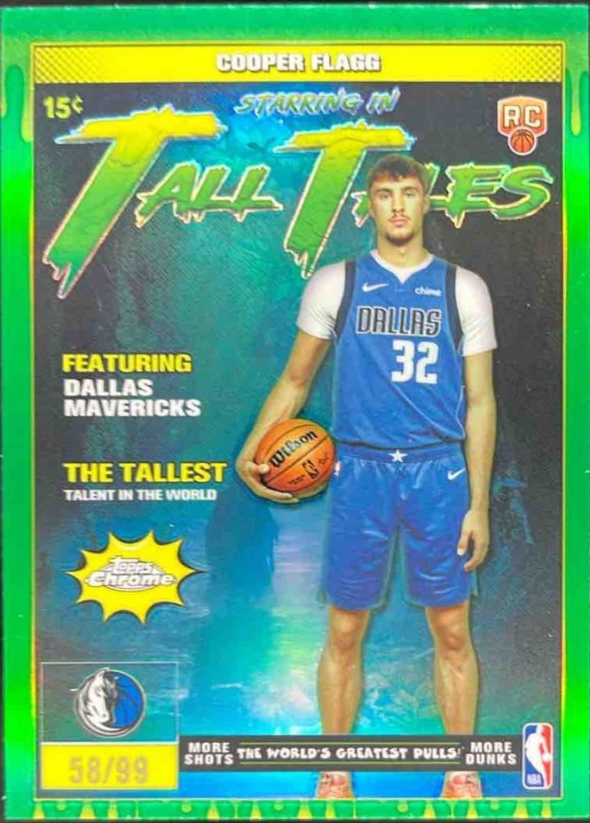 2025 Topps Chrome Tall Tales Cooper Flagg [Refractor Green] #TT-16 card