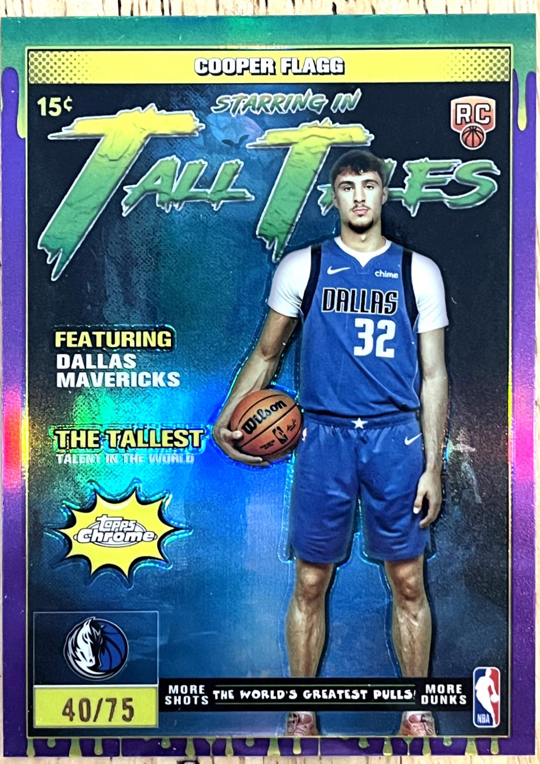 2025 Topps Chrome Tall Tales Cooper Flagg [Refractor Purple] #TT-16 card