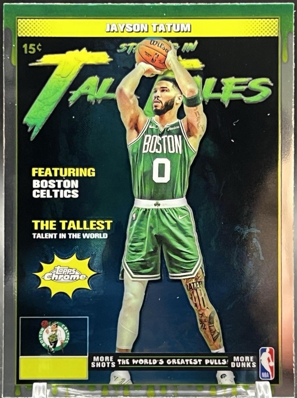 2025 Topps Chrome Tall Tales Jayson Tatum [Refractor] #TT-9 card