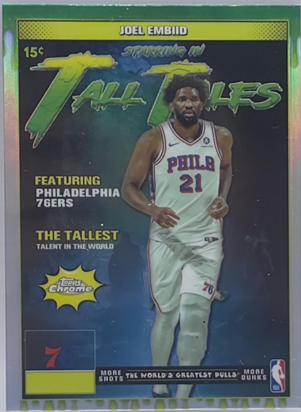 2025 Topps Chrome Tall Tales Joel Embiid [Refractor] #TT-3 card