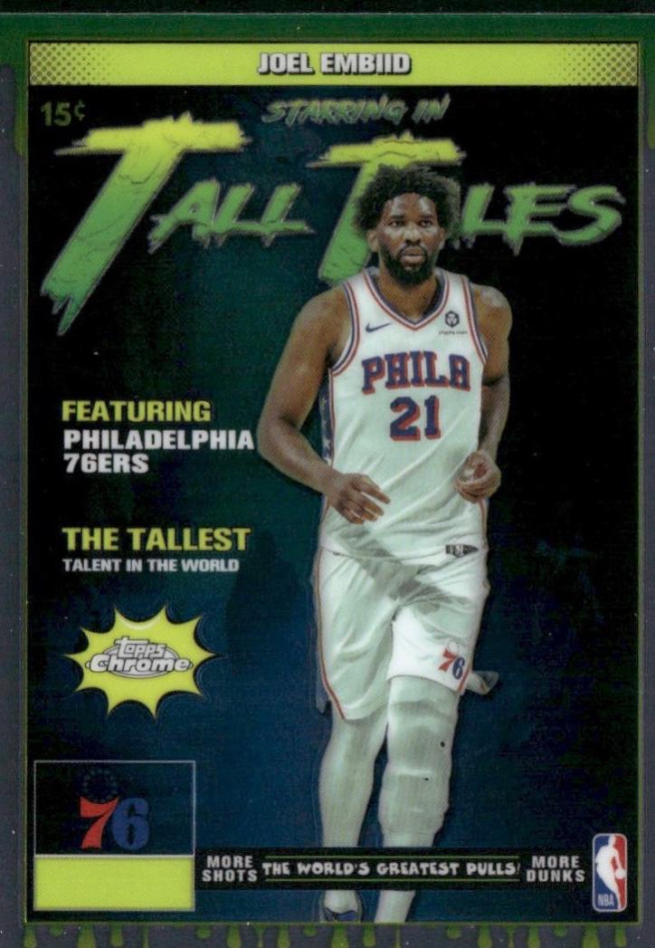 2025 Topps Chrome Tall Tales Joel Embiid #TT-3 card