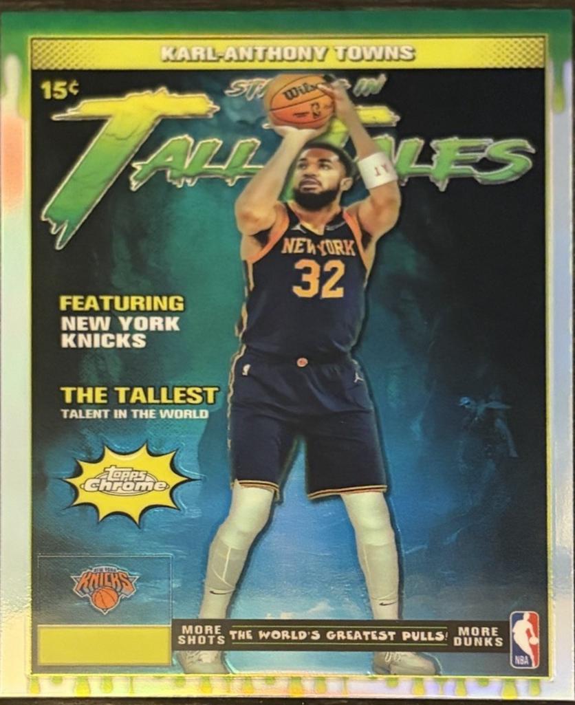 2025 Topps Chrome Tall Tales Karl-Anthony Towns [Refractor] #TT-10 card