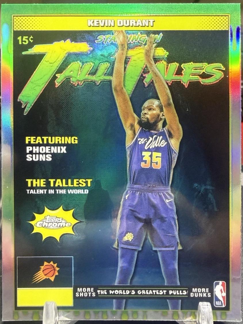 2025 Topps Chrome Tall Tales Kevin Durant [Refractor] #TT-6 card