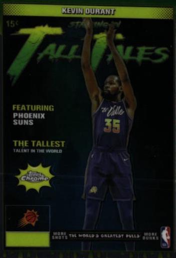 2025 Topps Chrome Tall Tales Kevin Durant #TT-6 card