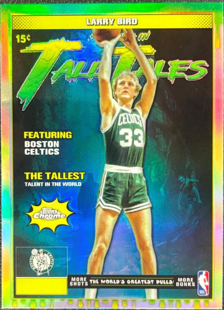 2025 Topps Chrome Tall Tales Larry Bird [Refractor] #TT-15 card