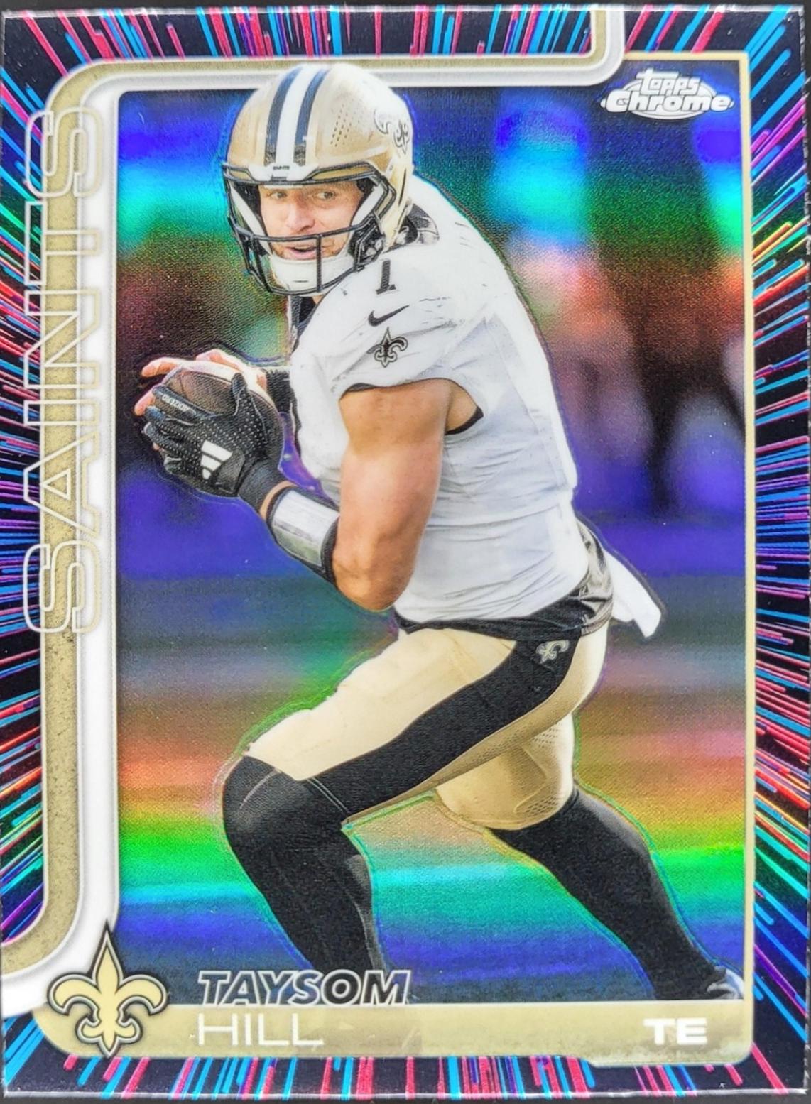 2025 Topps Chrome Taysom Hill [Neon Pulse Refractor] #222 card