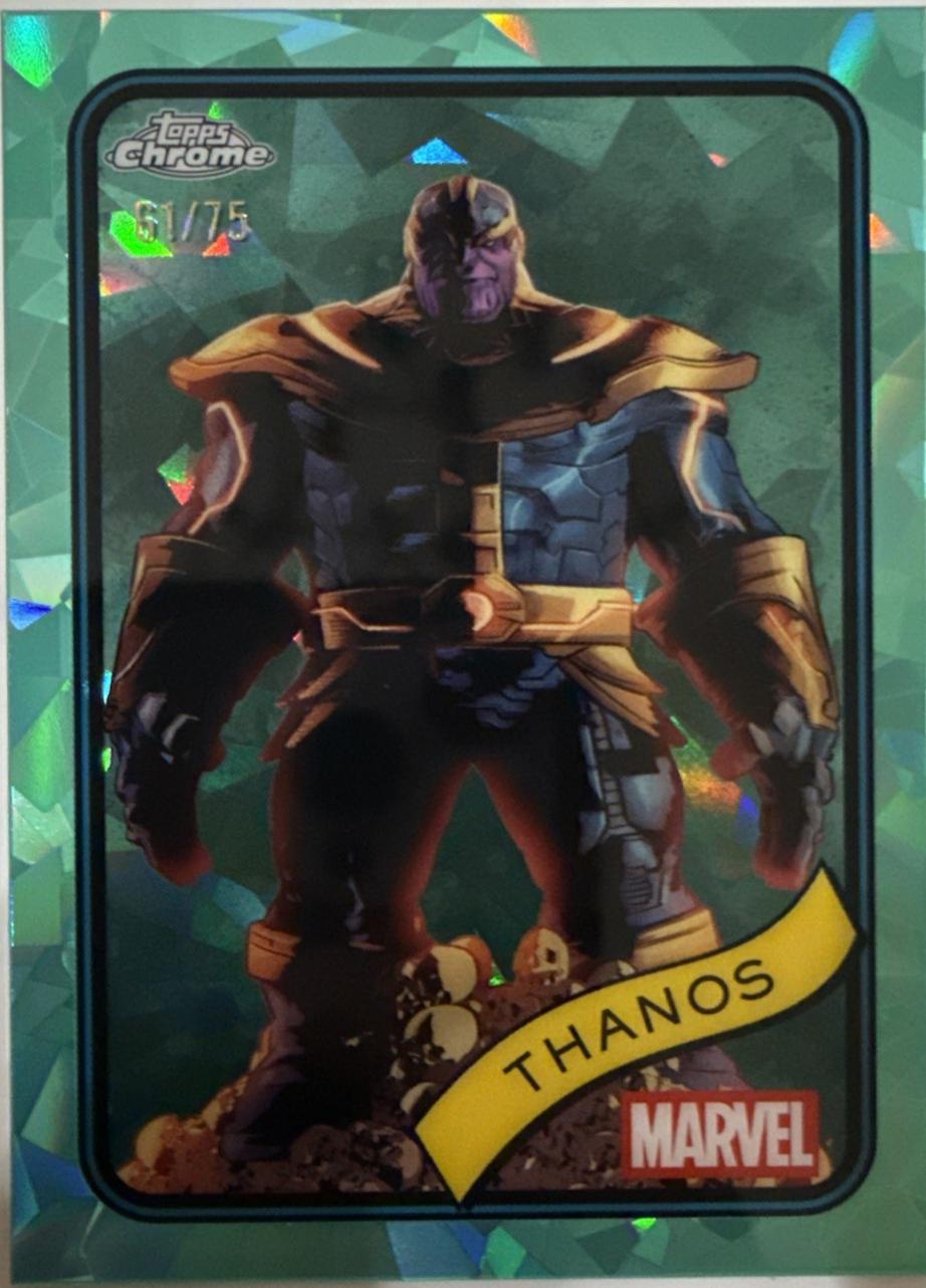 2025 Topps Chrome Thanos [Aqua Sapphire] #158 card