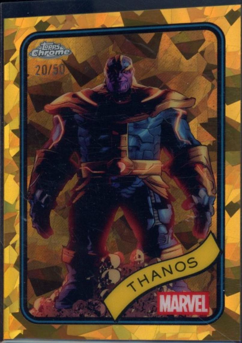 2025 Topps Chrome Thanos [Gold Sapphire] #158 card