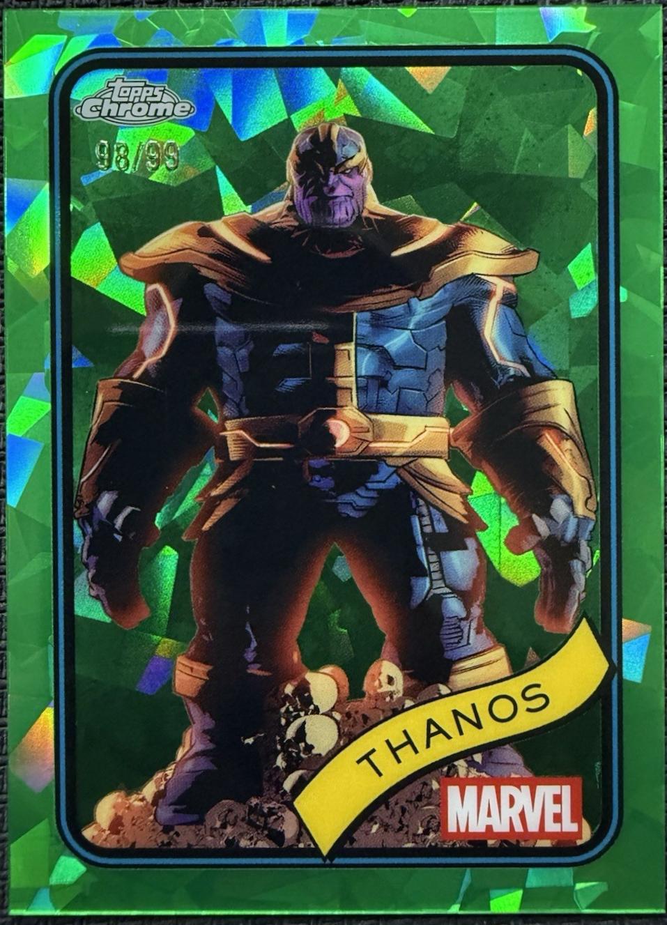 2025 Topps Chrome Thanos [Green Sapphire] #158 card