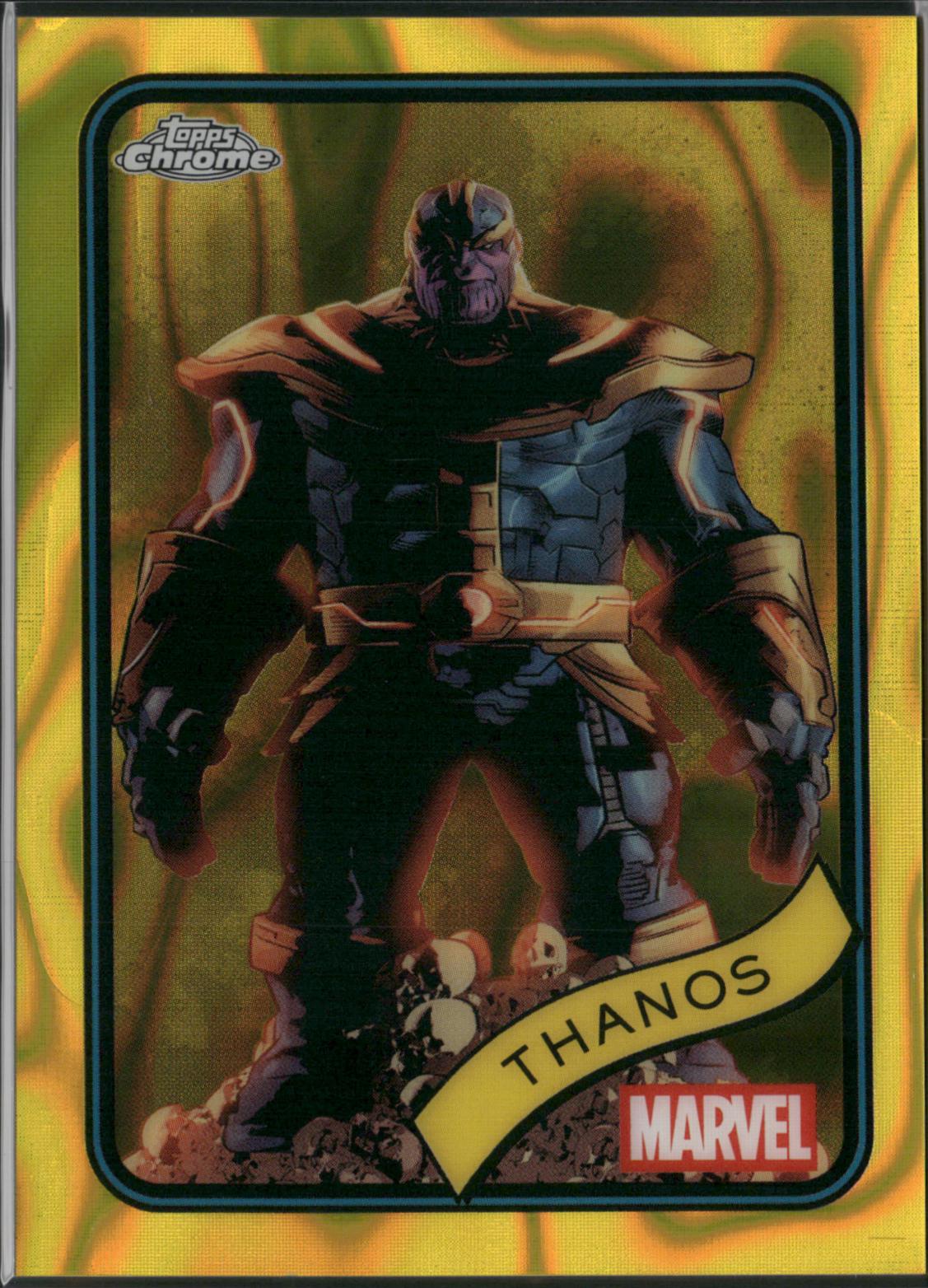 2025 Topps Chrome Thanos [Yellow Lava] #158 card