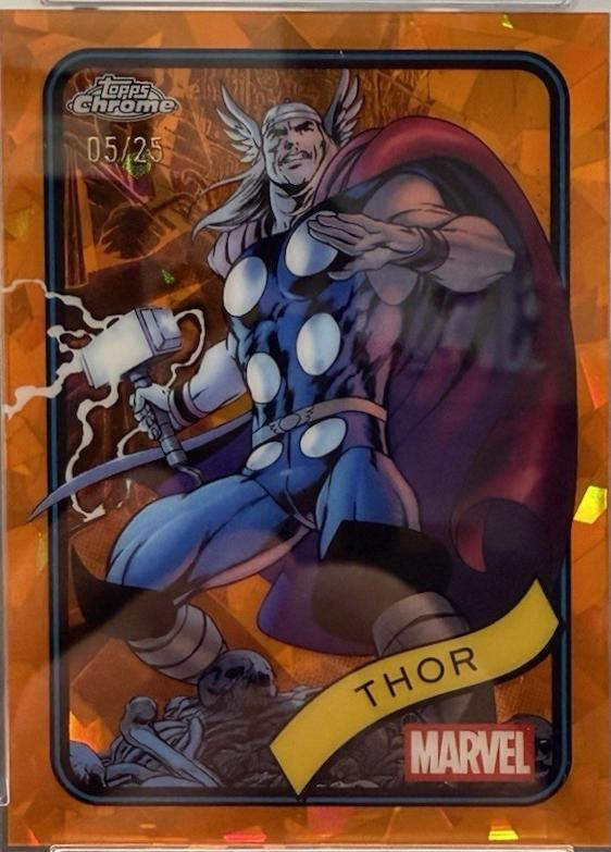 2025 Topps Chrome Thor [Orange Sapphire] #119 card