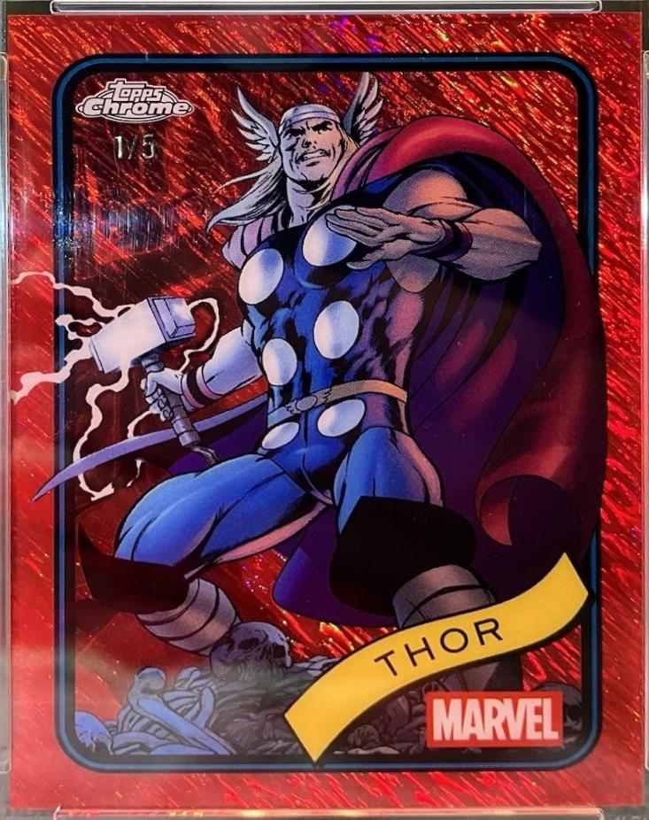 2025 Topps Chrome Thor [Red Shimmer] #119 card