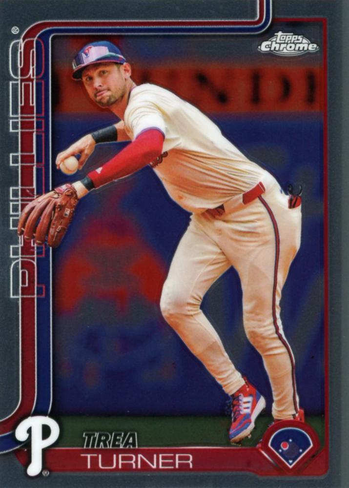 2025 Topps Chrome Trea Turner #208 card