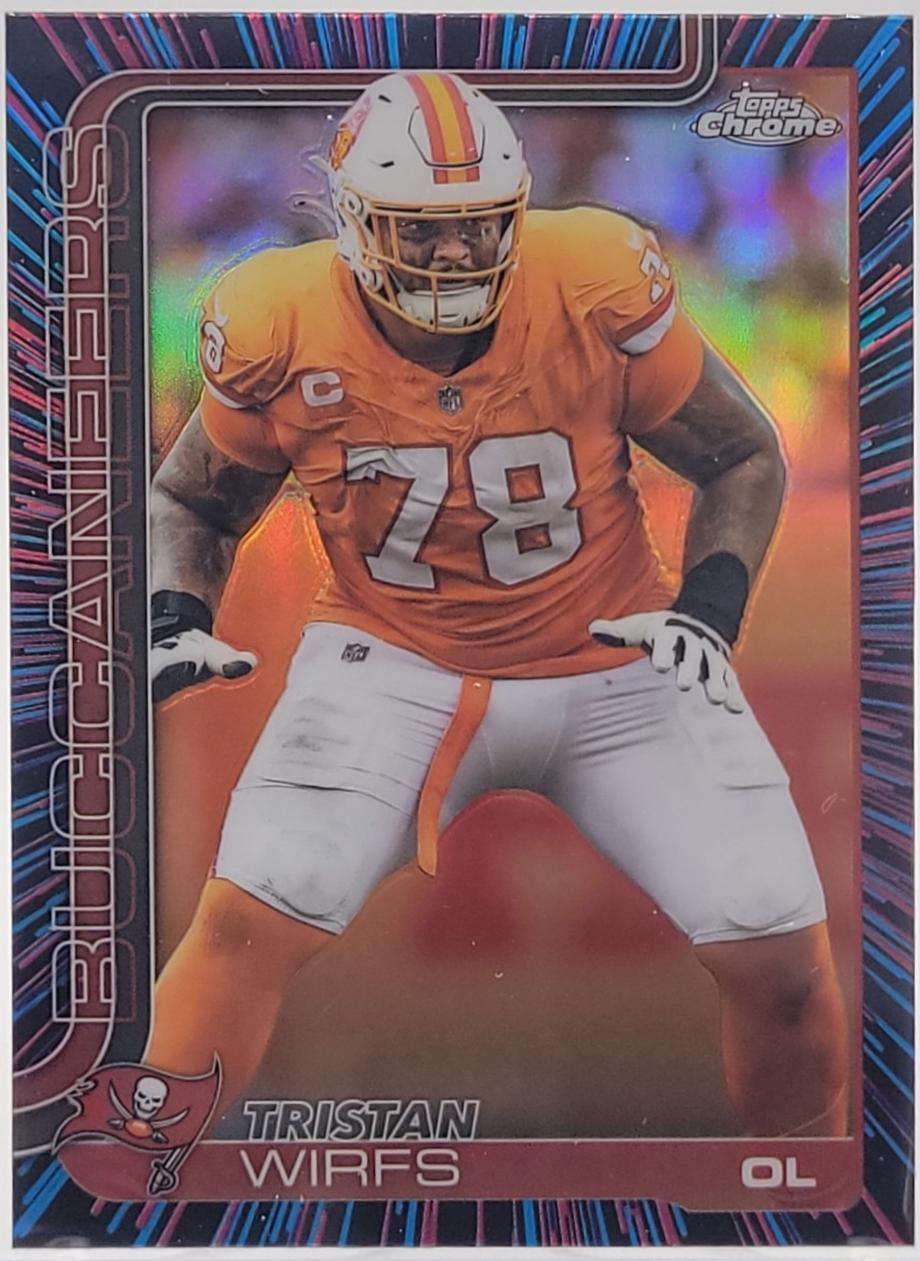 2025 Topps Chrome Tristan Wirfs [Neon Pulse Refractor] #287 card