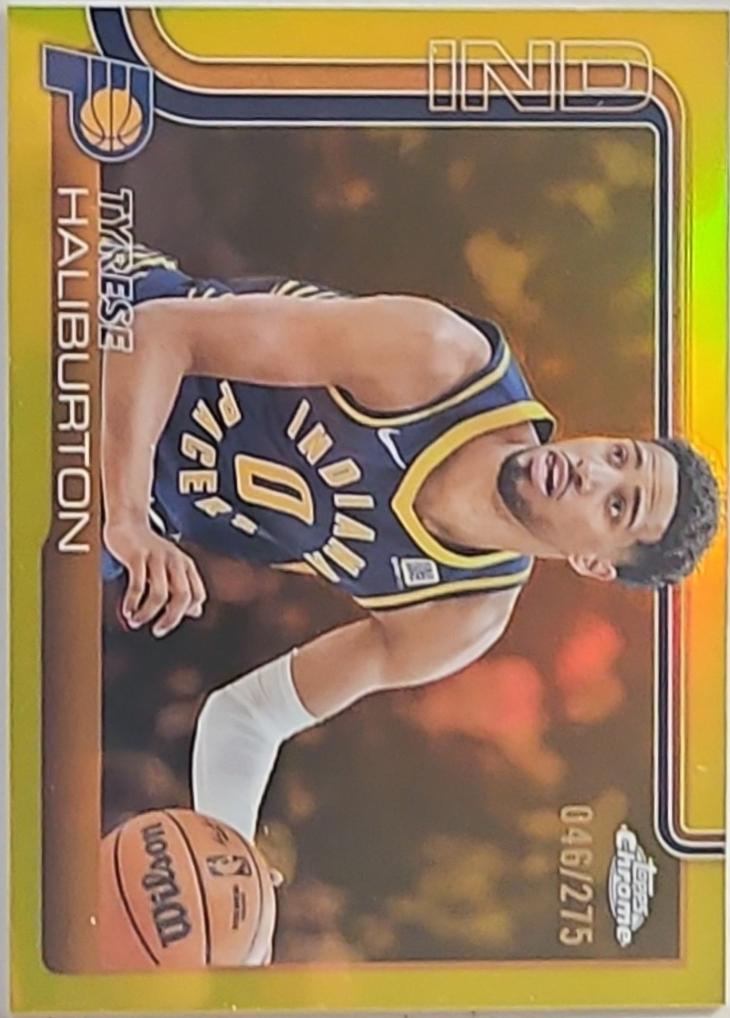 2025 Topps Chrome Tyrese Haliburton [Gold Refractor] #3 card