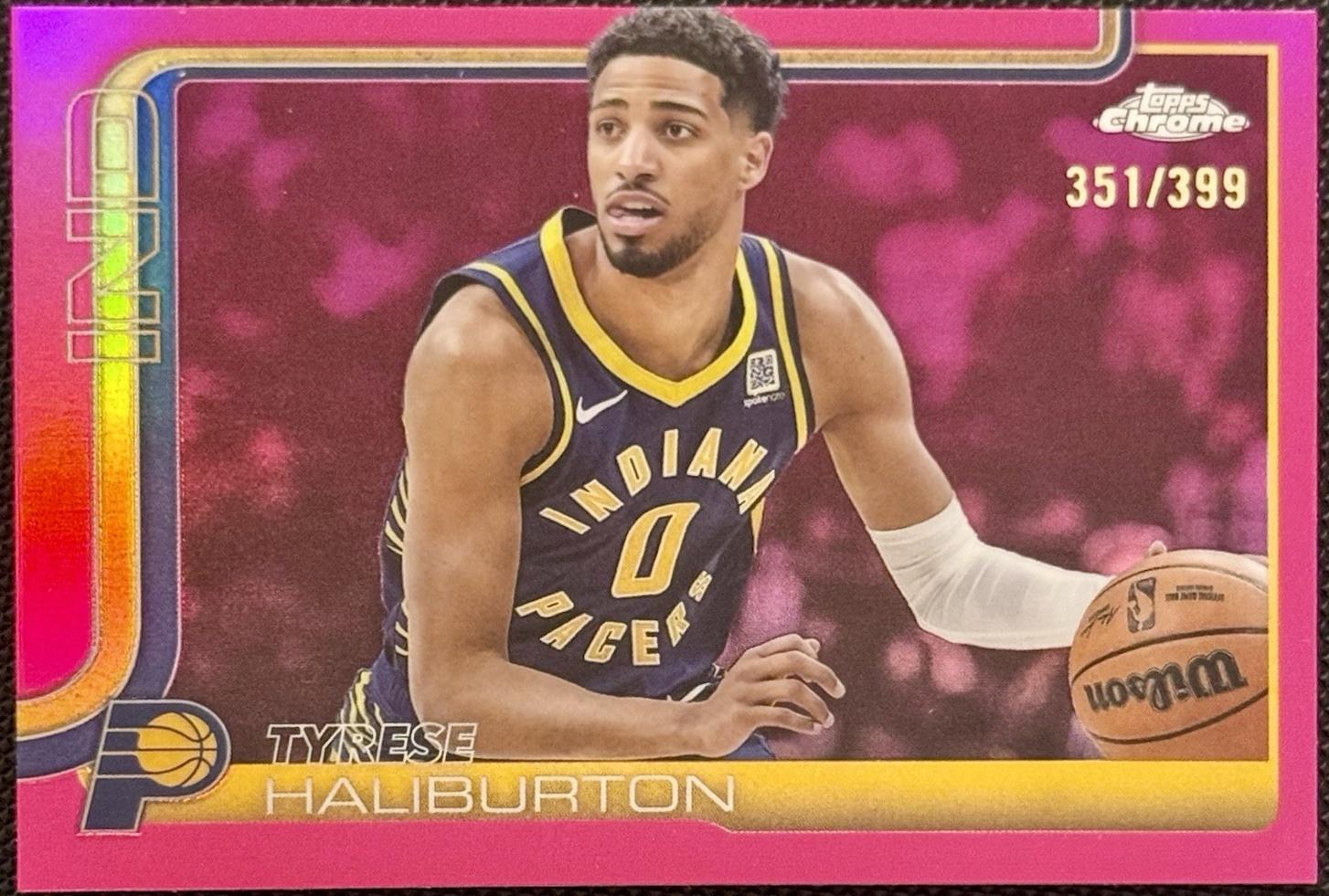 2025 Topps Chrome Tyrese Haliburton [Magenta Refractor] #3 card