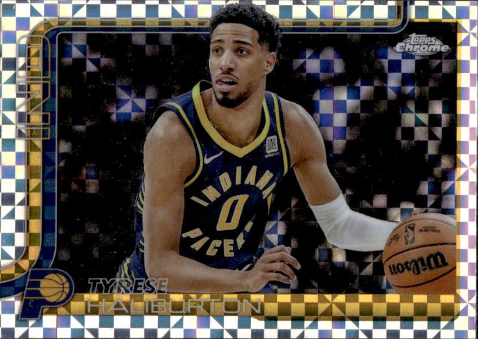 2025 Topps Chrome Tyrese Haliburton [X-Fractor] #3 card