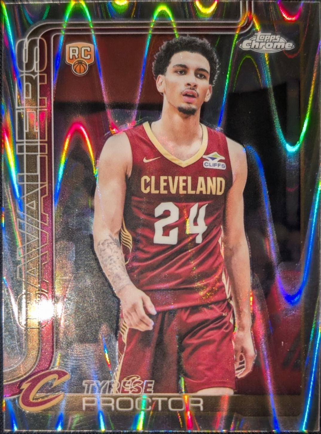 2025 Topps Chrome Tyrese Proctor [RayWave Refractor] #300 card