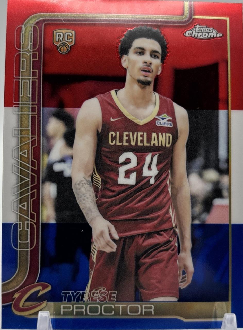 2025 Topps Chrome Tyrese Proctor [Red White Blue Refractor] #300 card