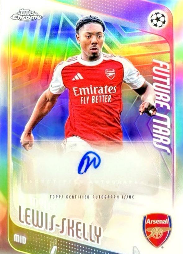 2025 Topps Chrome UEFA Future Stars Autograph Myles Lewis-Skelly #FSA-MLS card