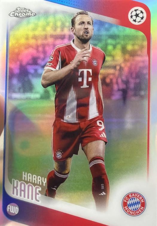 2025 Topps Chrome UEFA Harry Kane [Refractor] #182 card