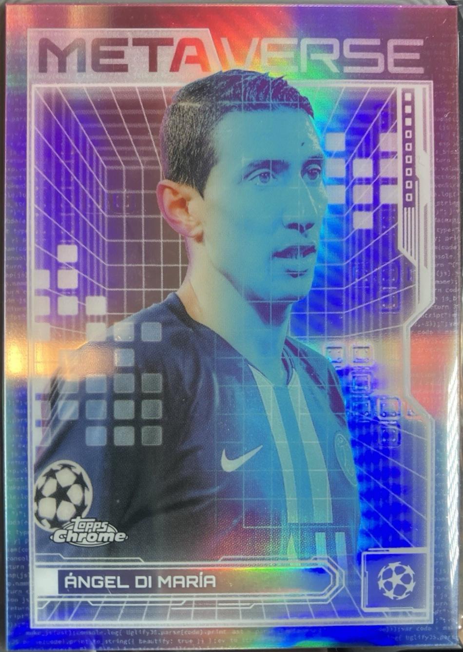 2025 Topps Chrome UEFA Metaverse Angel Di Maria #MV-1 card