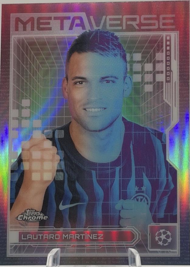 2025 Topps Chrome UEFA Metaverse Lautaro Martinez #MV-10 card