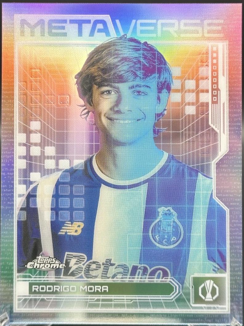 2025 Topps Chrome UEFA Metaverse Rodrigo Mora #MV-13 card