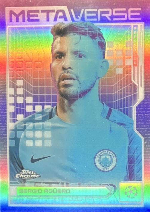 2025 Topps Chrome UEFA Metaverse Sergio Aguero #MV-7 card