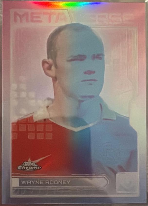 2025 Topps Chrome UEFA Metaverse Wayne Rooney #MV-12 card