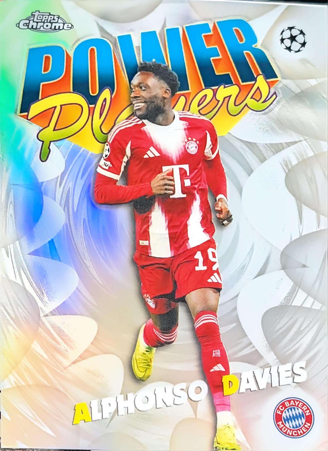 2025 Topps Chrome UEFA Power Players Alphonso Davies #PP-19 card