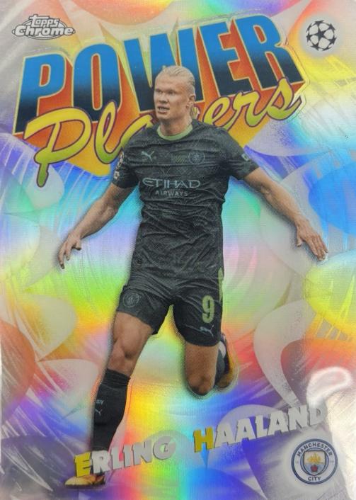 2025 Topps Chrome UEFA Power Players Erling Haaland #PP-6 card