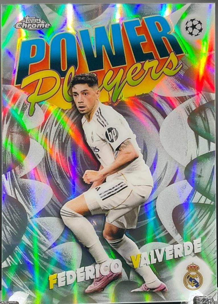 2025 Topps Chrome UEFA Power Players Federico Valverde #PP-15 card
