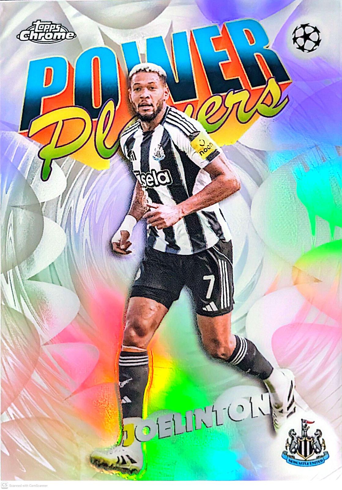 2025 Topps Chrome UEFA Power Players Joelinton #PP-5 card