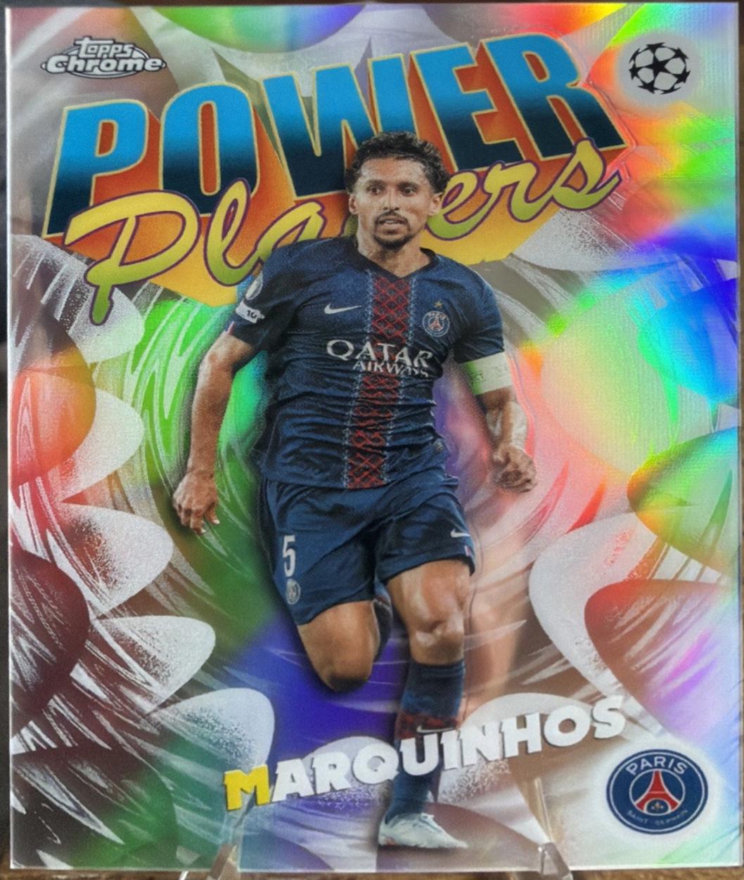 2025 Topps Chrome UEFA Power Players Marquinhos #PP-28 card