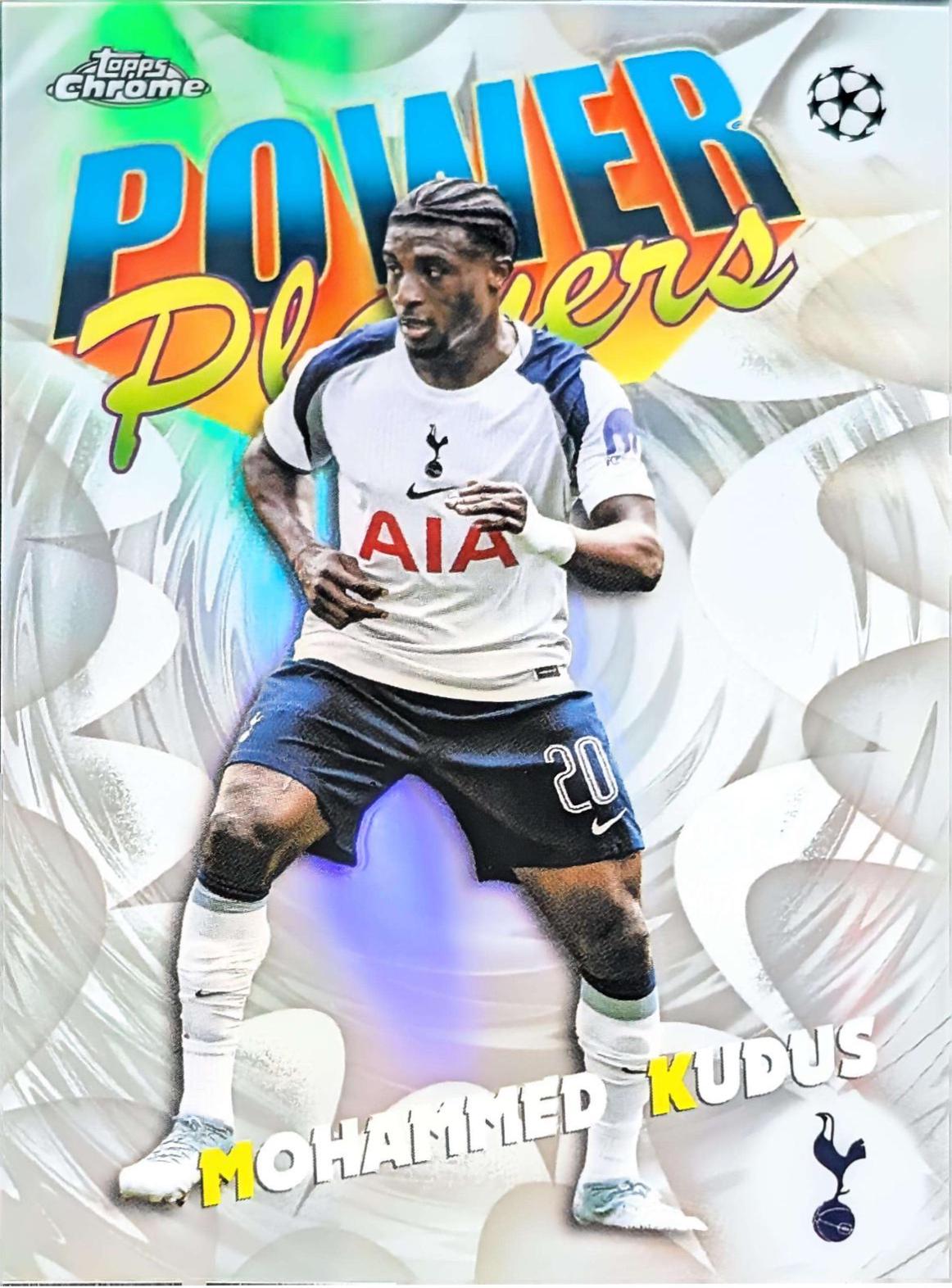 2025 Topps Chrome UEFA Power Players Mohammed Kudus #PP-11 card
