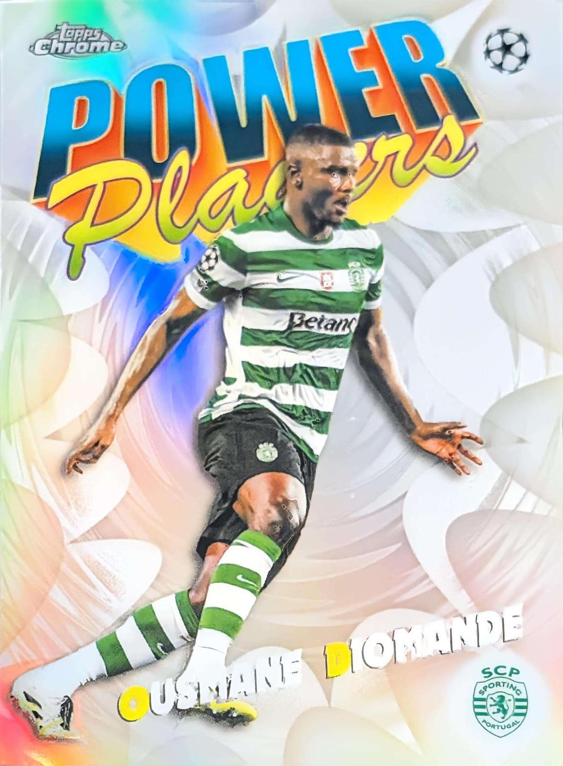 2025 Topps Chrome UEFA Power Players Ousmane Diomande #PP-31 card