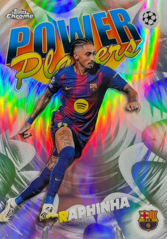 2025 Topps Chrome UEFA Power Players Raphinha #PP-13 card