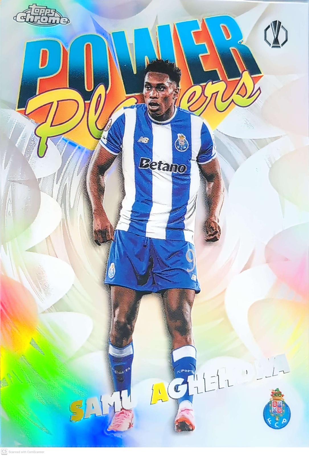2025 Topps Chrome UEFA Power Players Samu Aghehowa #PP-33 card