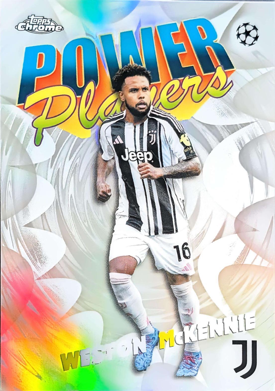 2025 Topps Chrome UEFA Power Players Weston McKennie #PP-18 card