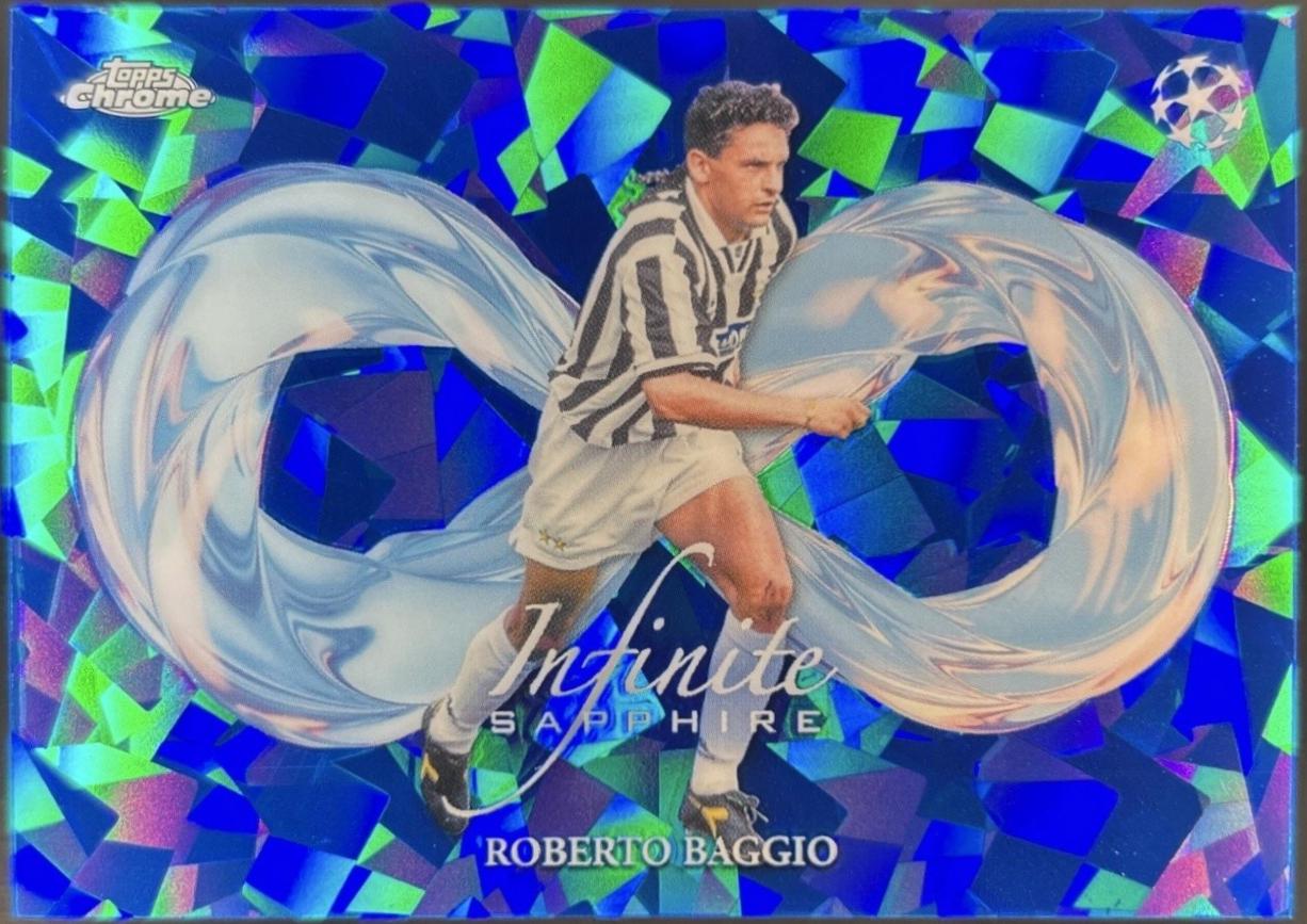 2025 Topps Chrome UEFA Sapphire Infinite Roberto Baggio #IS-5 card