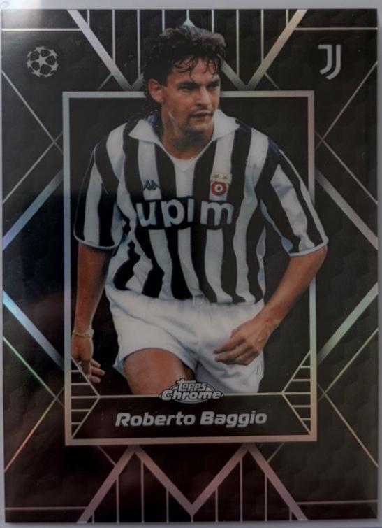 2025 Topps Chrome UEFA Shadow Etch Roberto Baggio #SE-14 card