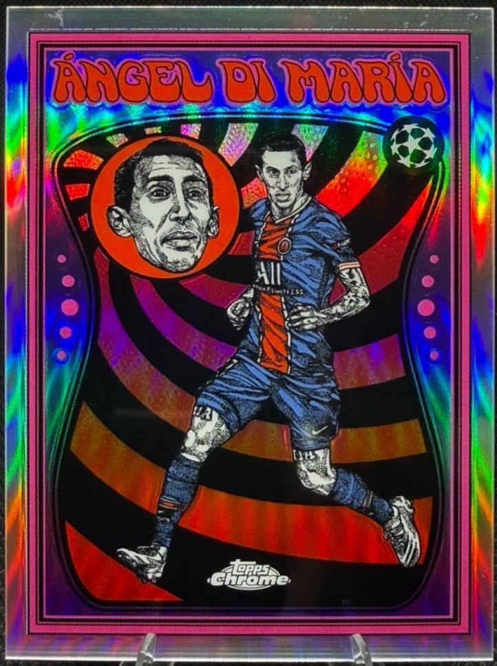 2025 Topps Chrome UEFA Ultra Violet Angel Di Maria #UV-18 card